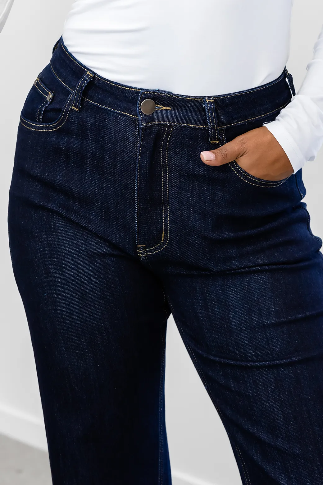 Mia Straight Stretch Jeans Indigo