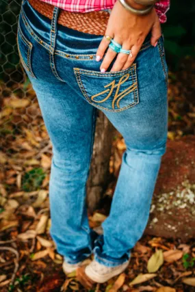 Mid Rise - SR2203 "Bristol" Tan Stitch Jeans