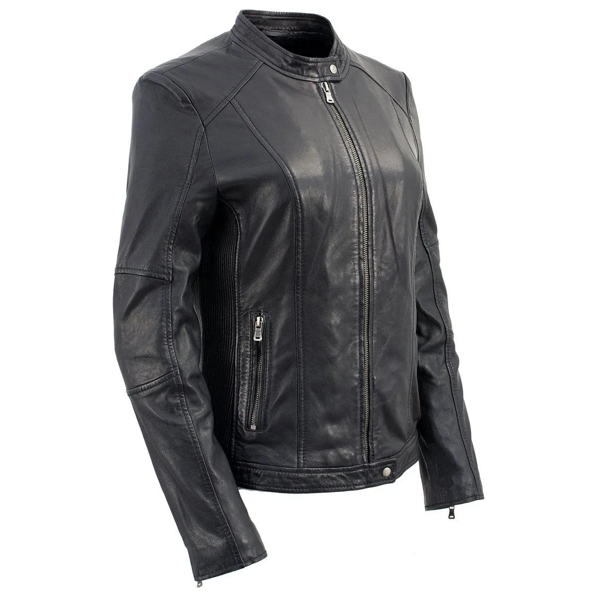 Milwaukee Leather Vintage SFL2813 Women's Black Leather Moto Style