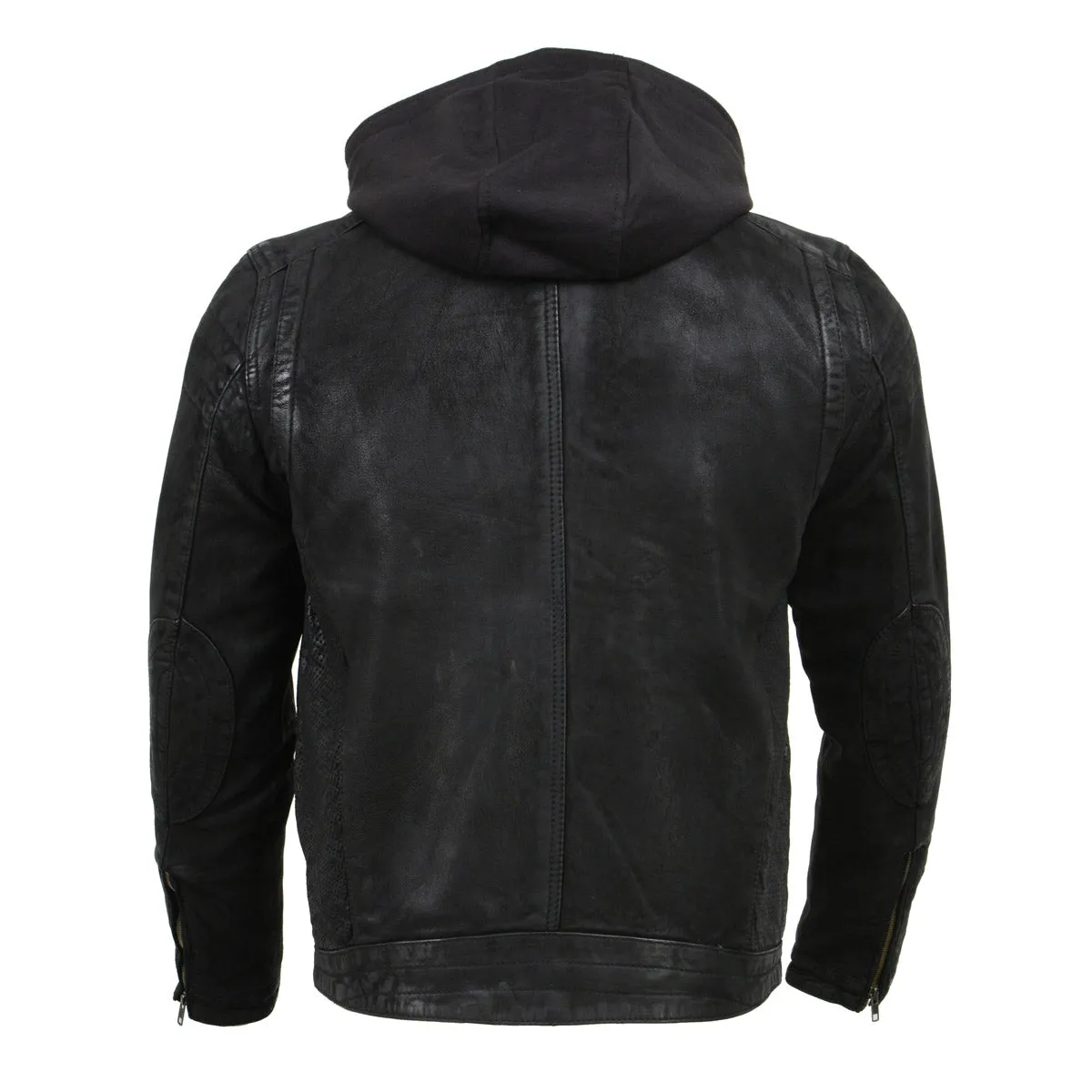 Milwaukee Leather Vintage SFM1807 Men's Black Premium Leather Hooded