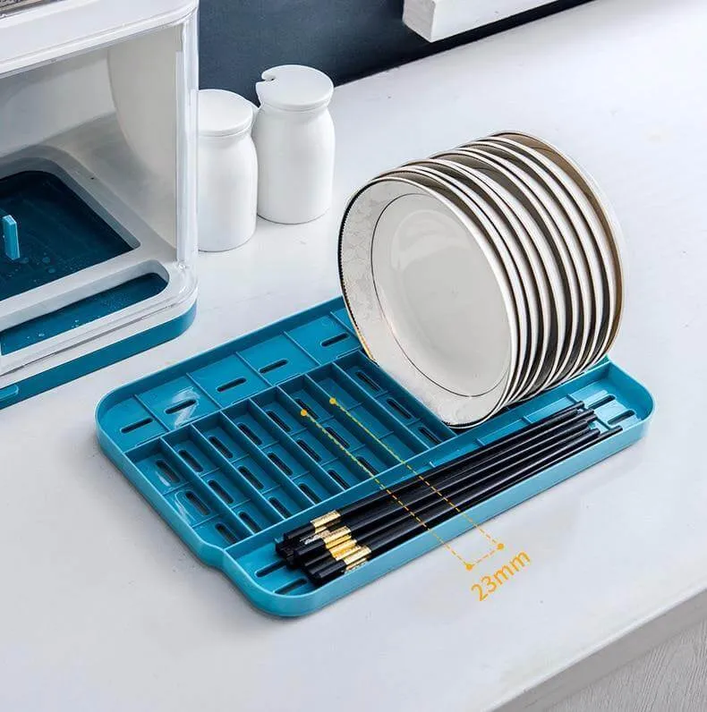 Minimalist Simple Kitchen Draining Storage Box with Lid