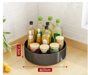 Multi Layer Rotating Spice Storage Rack For Kitchen Countertops