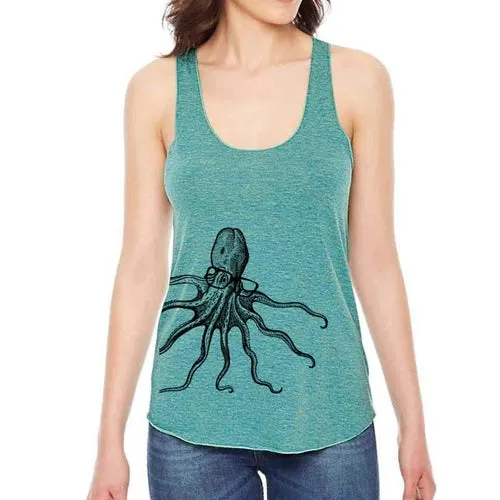 Octopus spectacles racerback tank top