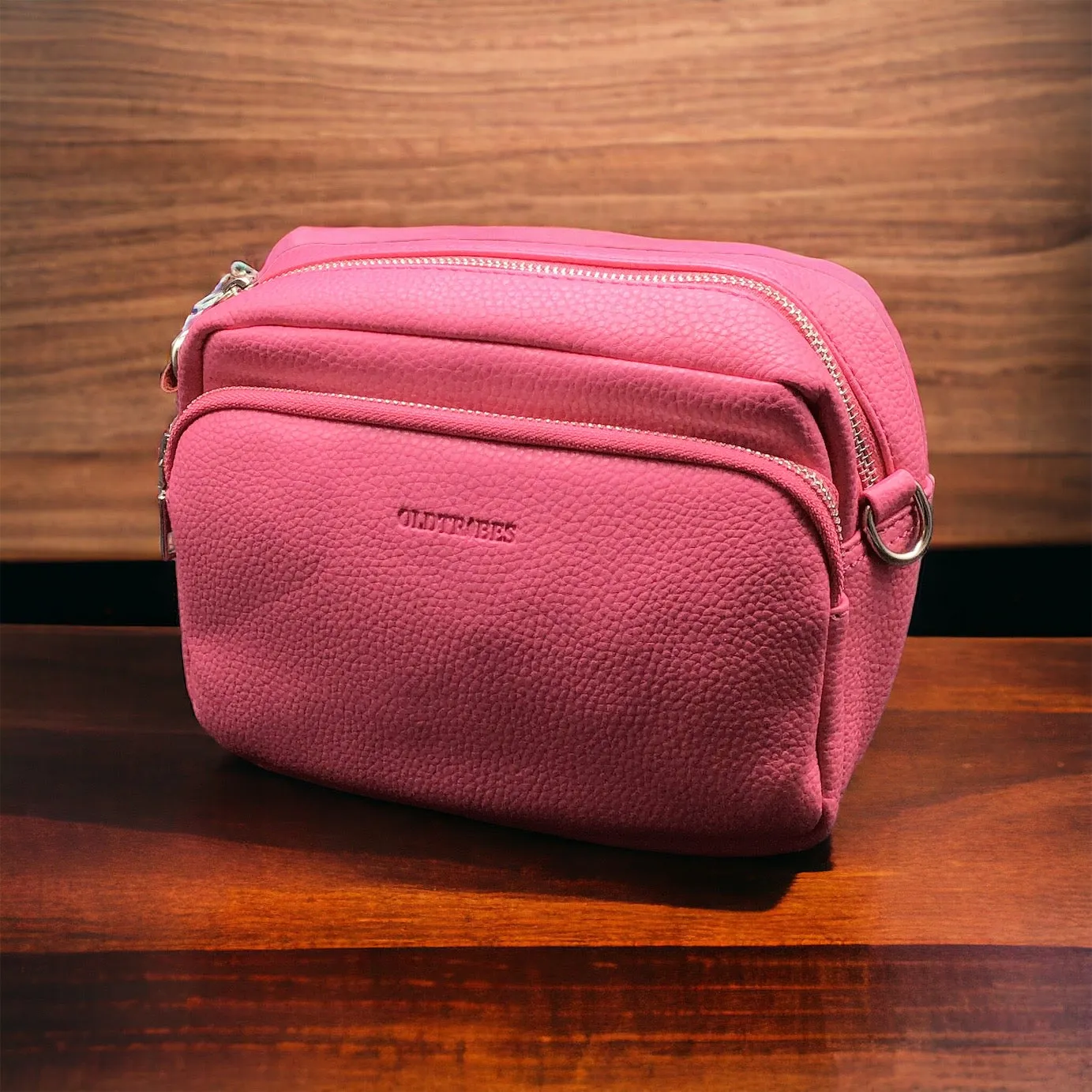 OldTribes™ Pink Leather Crossbody Bag