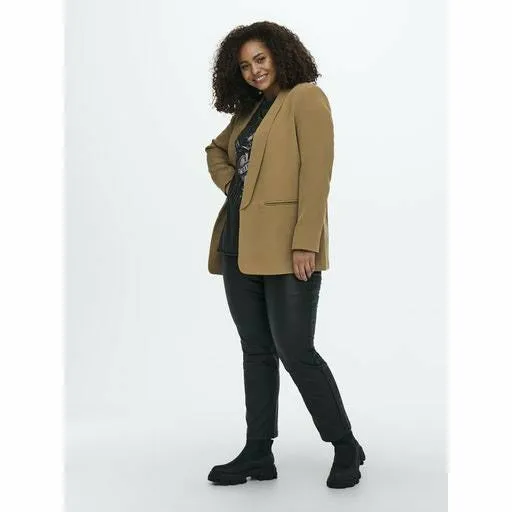 Only Carmakoma Blazer Jacket in Tan