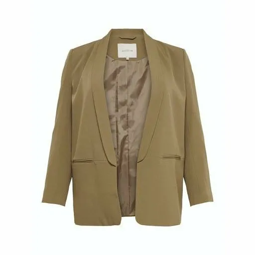 Only Carmakoma Blazer Jacket in Tan