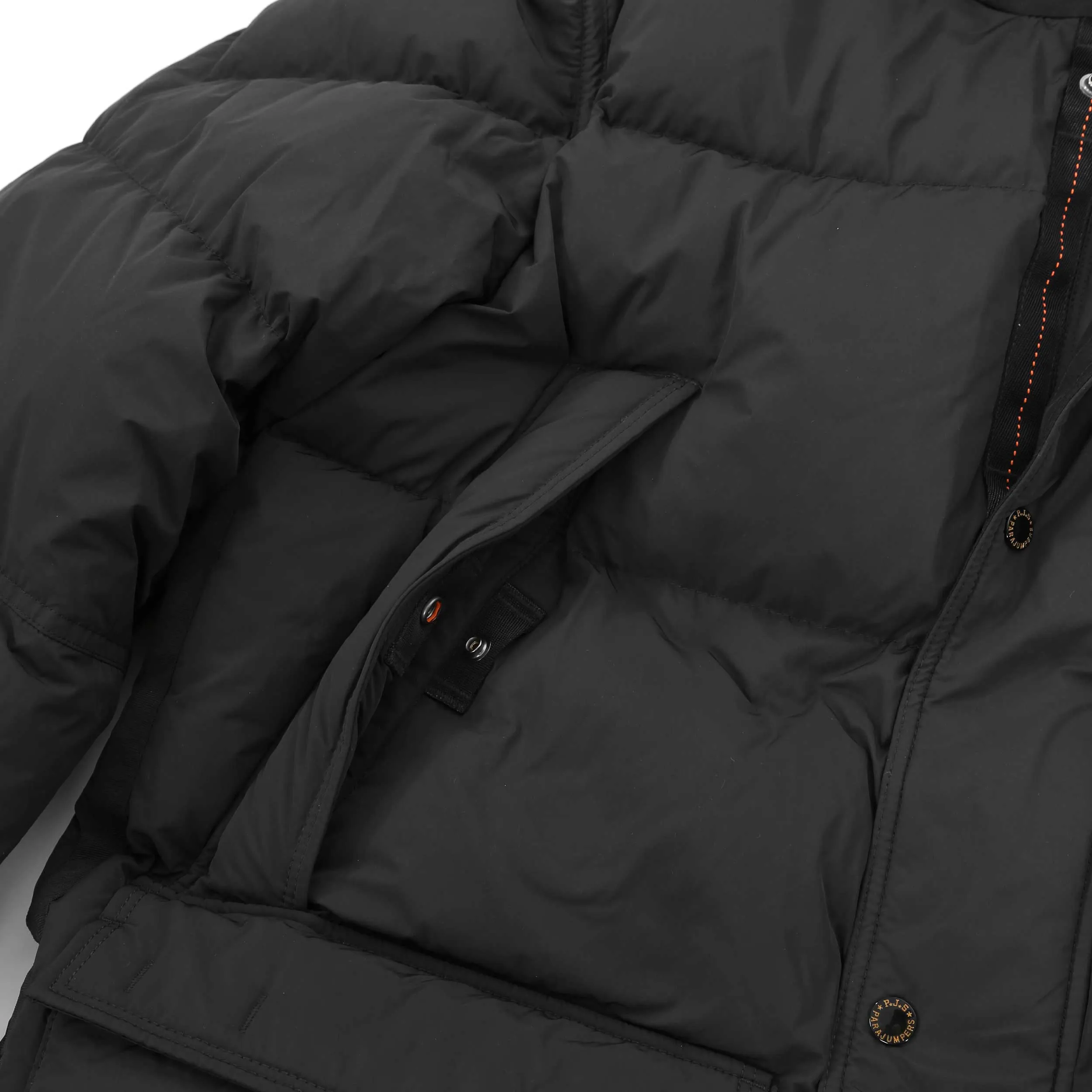 Parajumpers Long Bear Jacket in Black