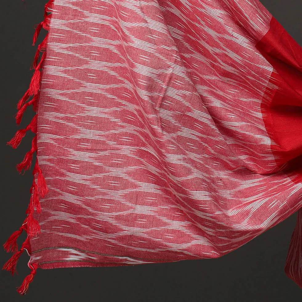 Pink - 3pc Cotton Handloom Pochampally Ikat Dress Material 10