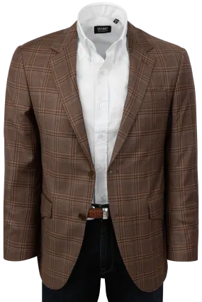 Pinto Ranch Tan & Brown Plaid Sport Coat