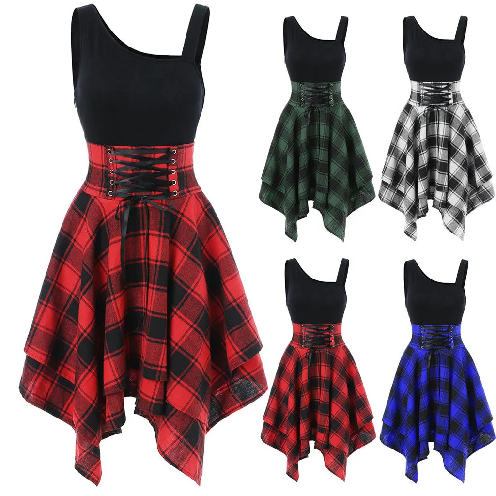 Plaid Punk Dress