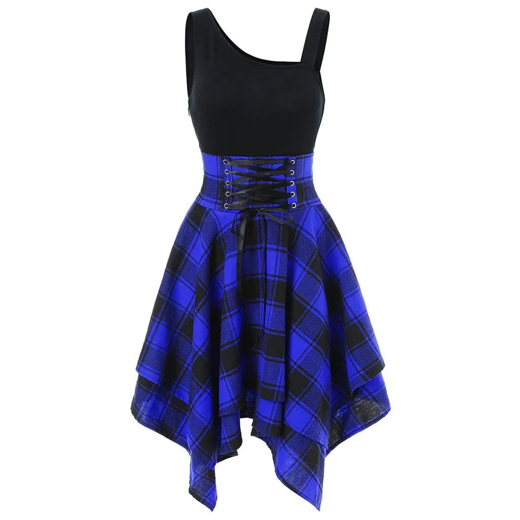 Plaid Punk Dress