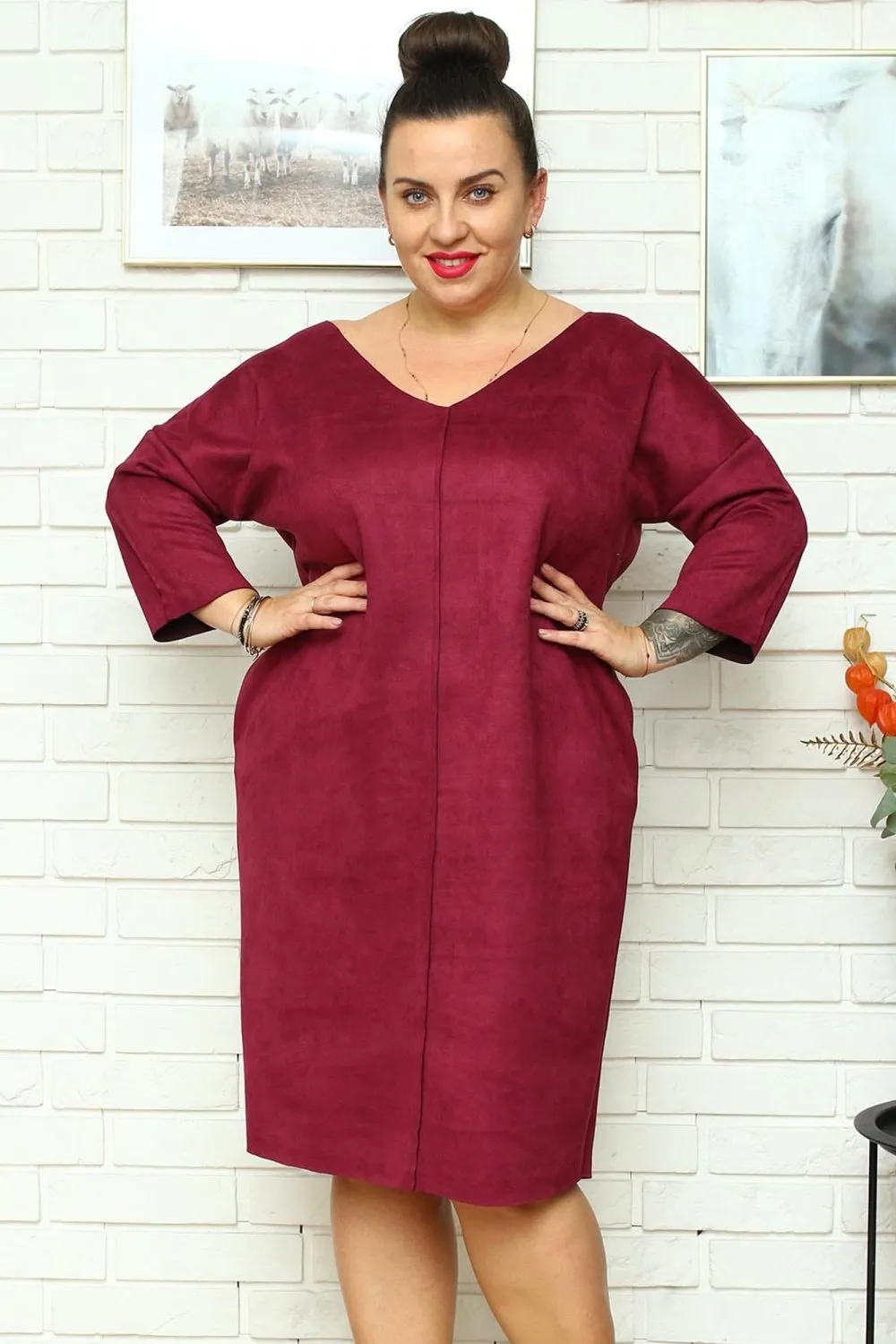 Plus size dress model 175219 Karko