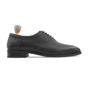 Poligiros - Men's Black Pebble Grain Leather Oxford Shoe