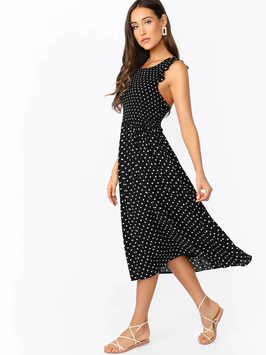 Polka Dot Ruffle Dress