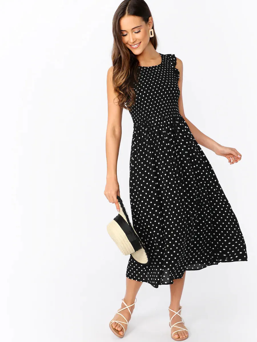 Polka Dot Ruffle Dress