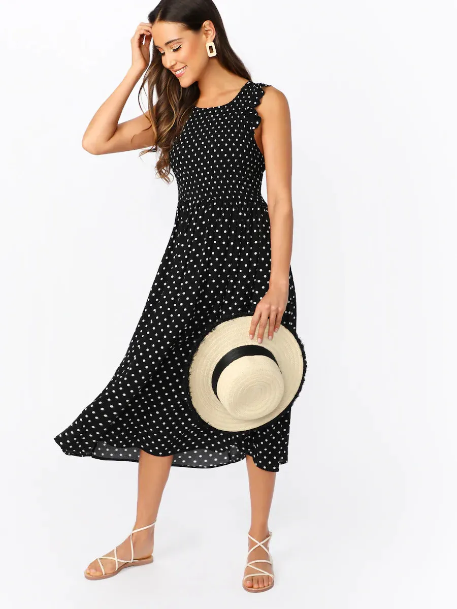 Polka Dot Ruffle Dress