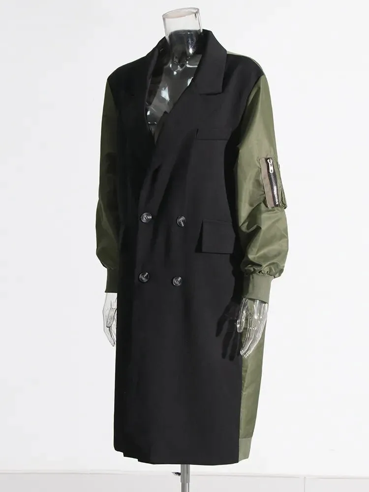 Pre Order:  Oversized Turn-down Collar Trench Coat