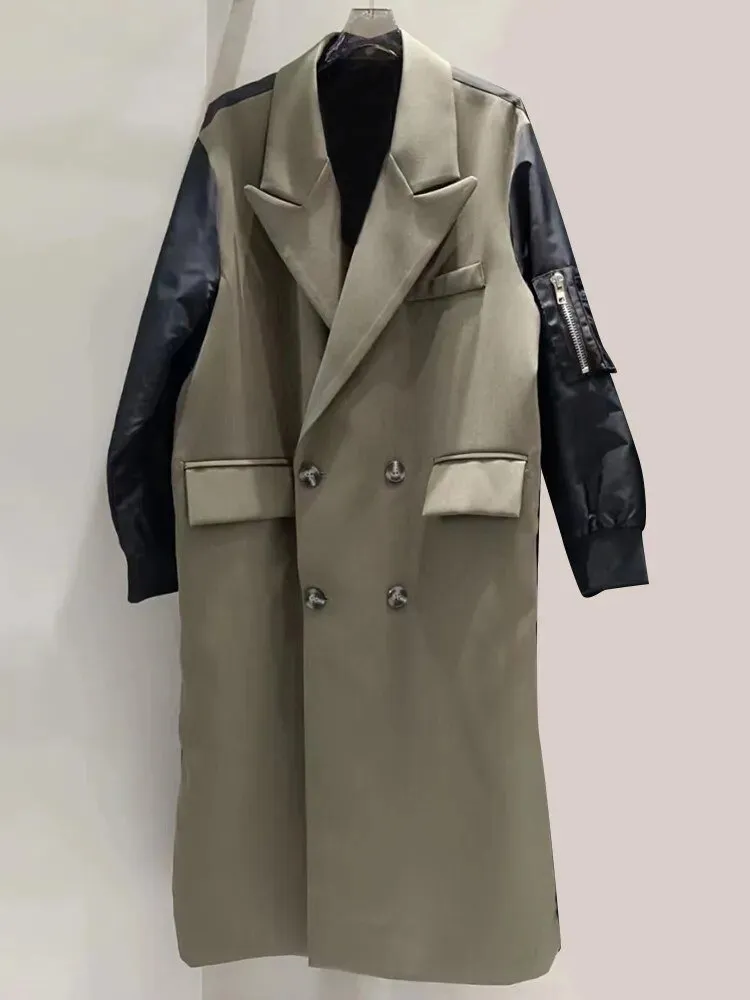 Pre Order:  Oversized Turn-down Collar Trench Coat