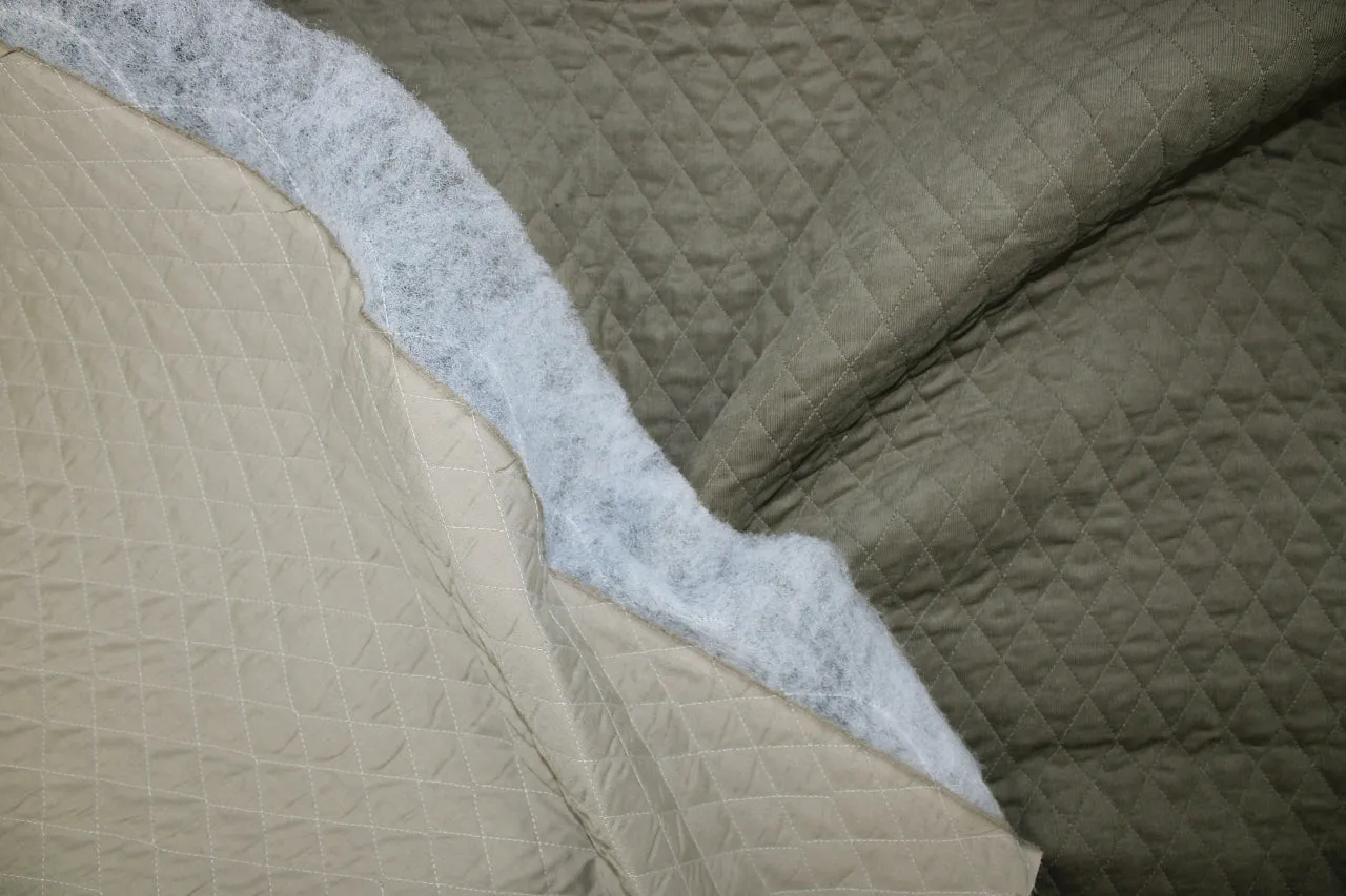 Quilted Pinwale Corduroy (!) Coating - Olive Taupe