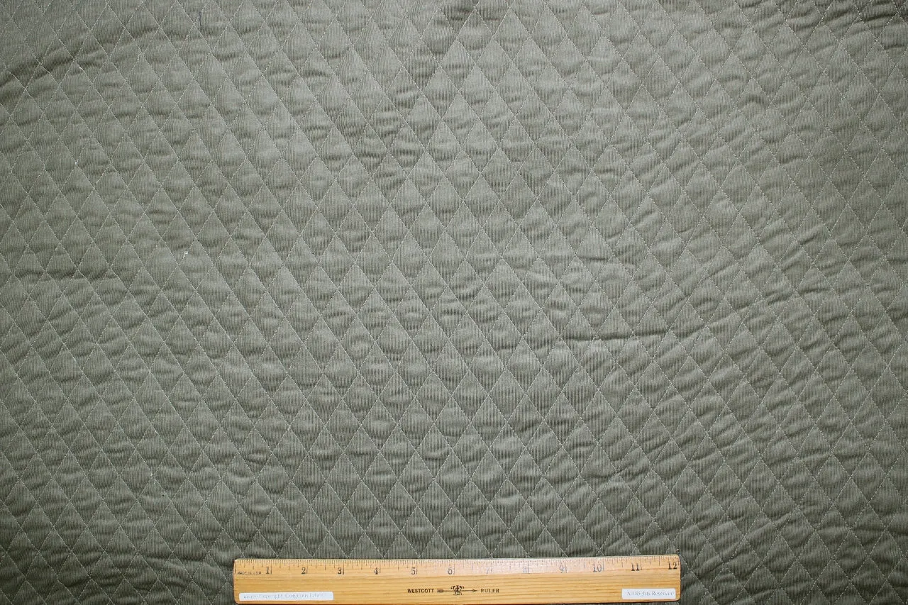 Quilted Pinwale Corduroy (!) Coating - Olive Taupe