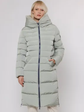 Rino & Pelle Keilafur Long Hooded Coat Artichoke