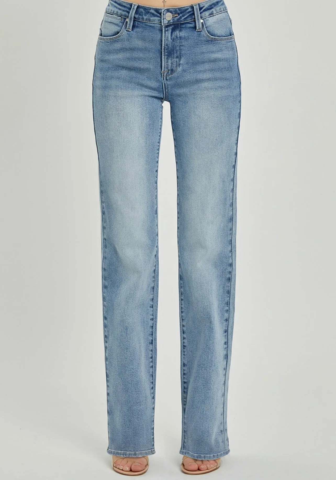 Risen Medium Was Straight Boot Jeans - Mid Rise