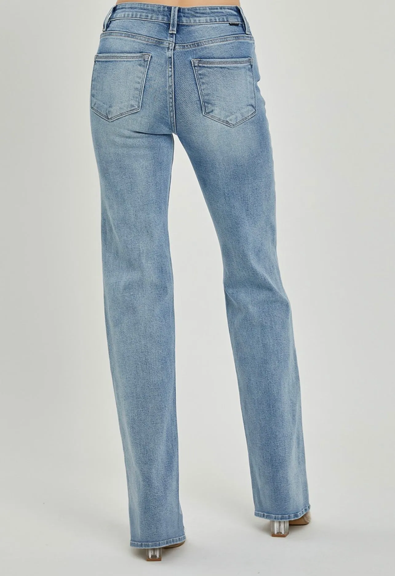 Risen Medium Was Straight Boot Jeans - Mid Rise