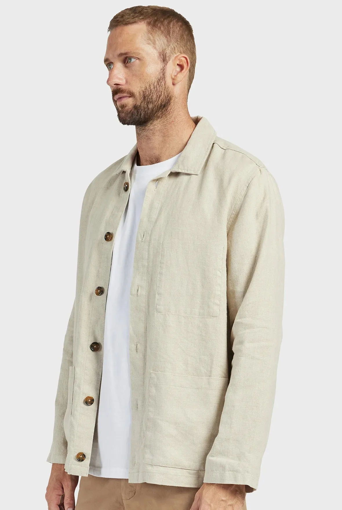 Rory Overshirt in Oatmeal