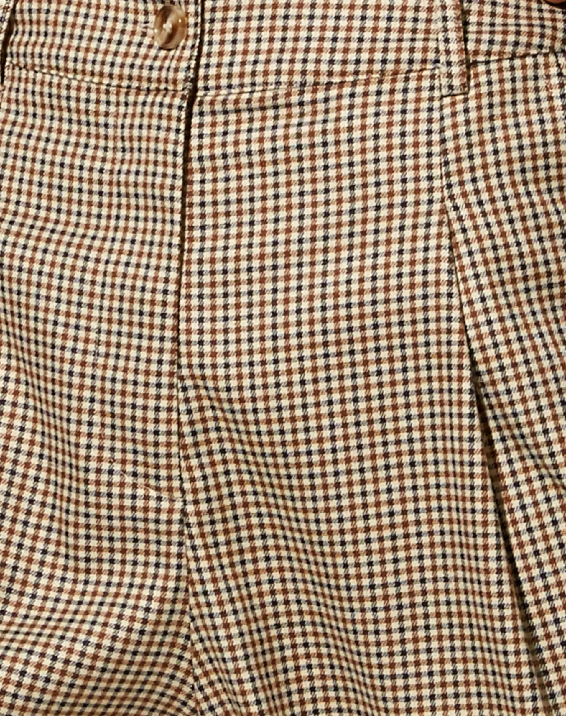 Sakila Trouser in Small Check Brown