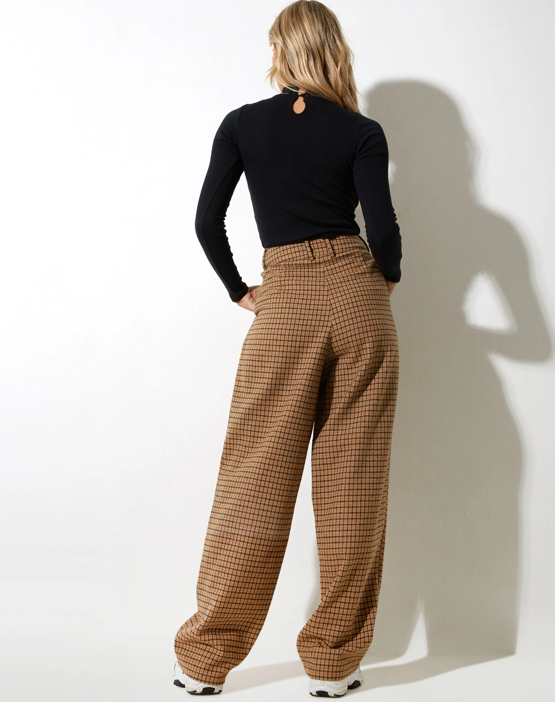 Sakila Trouser in Wool Brown