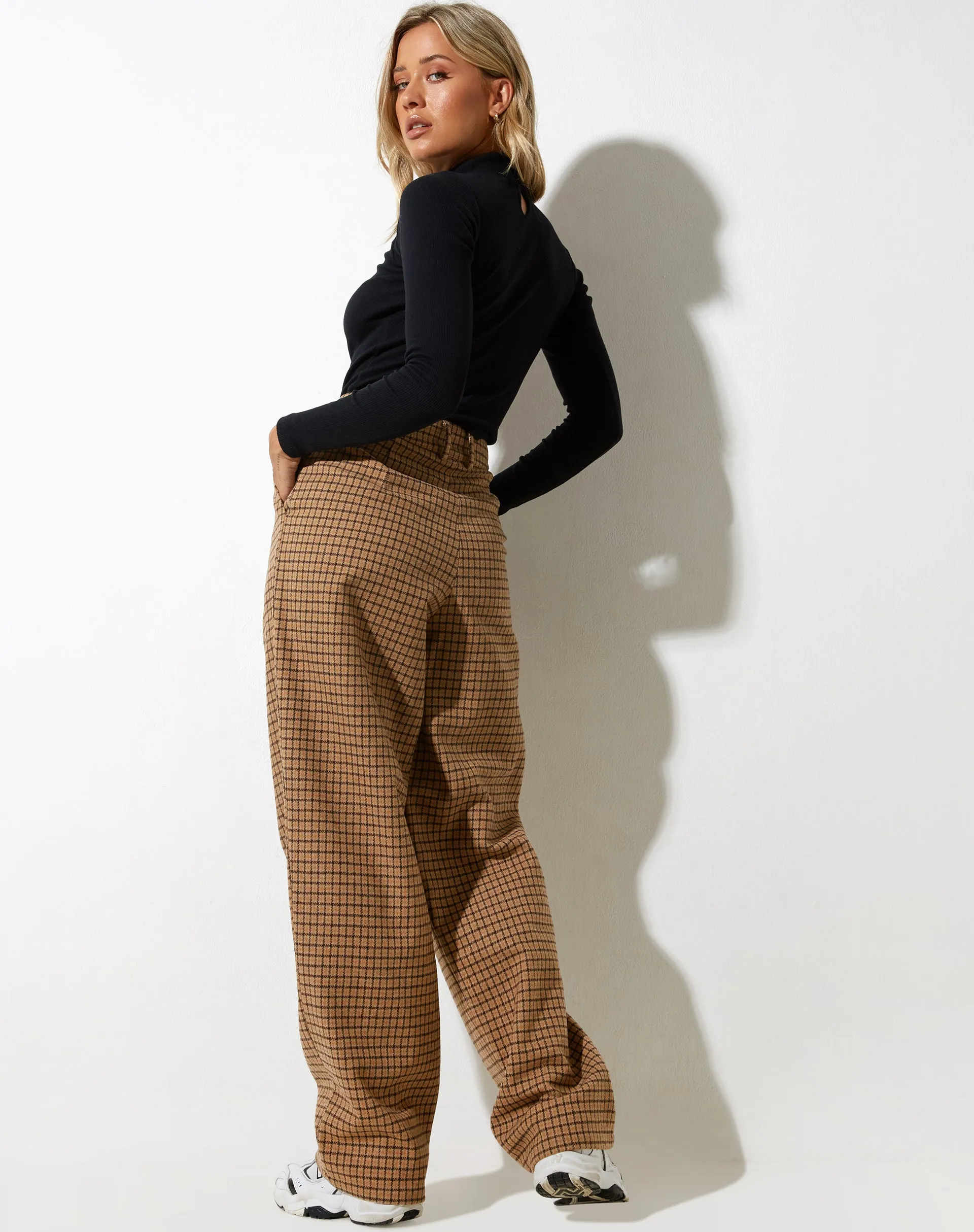 Sakila Trouser in Wool Brown