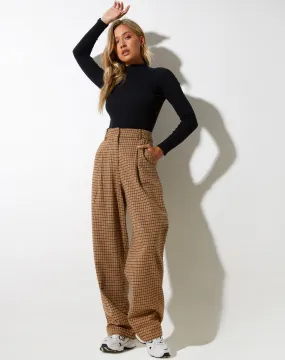 Sakila Trouser in Wool Brown