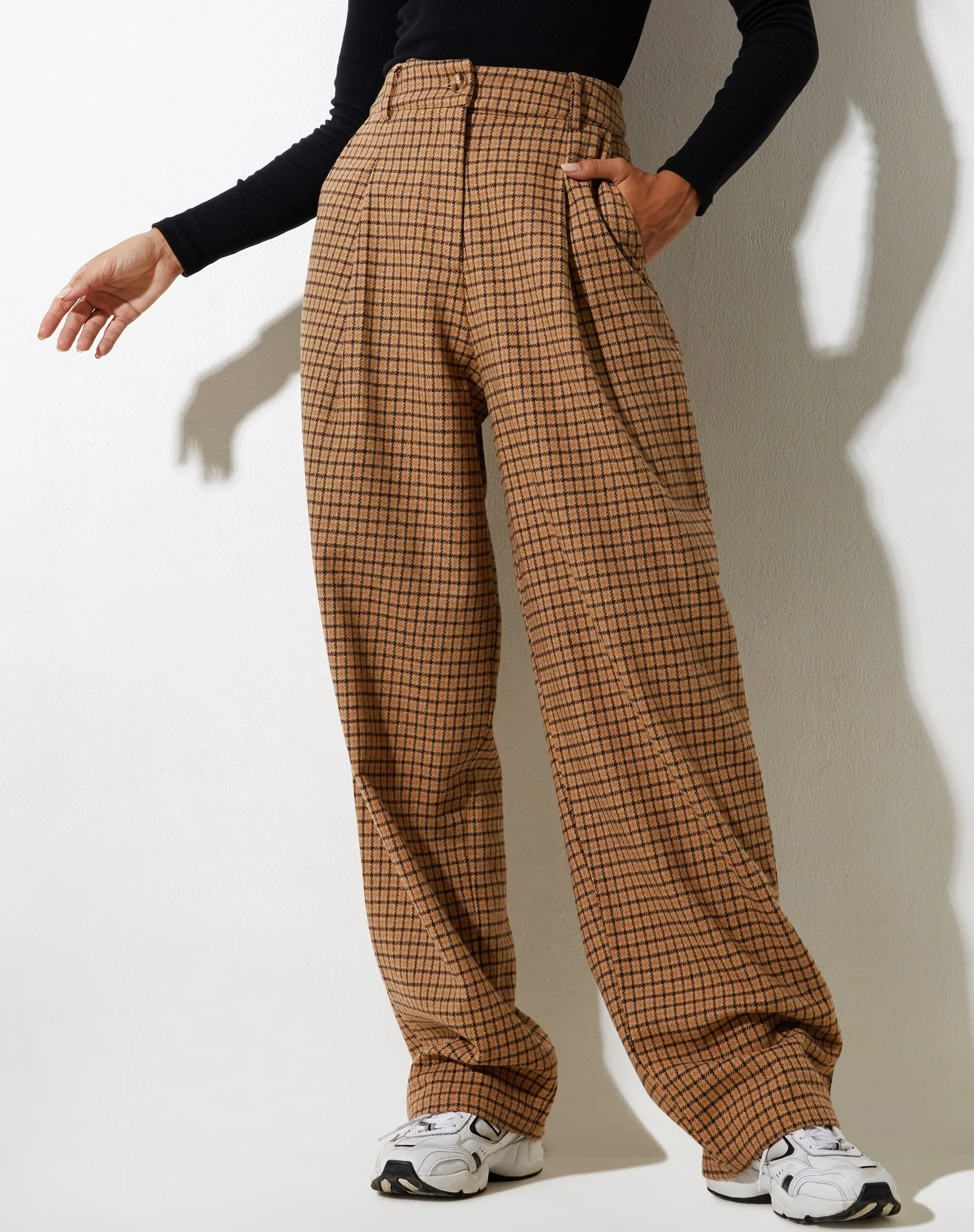 Sakila Trouser in Wool Brown