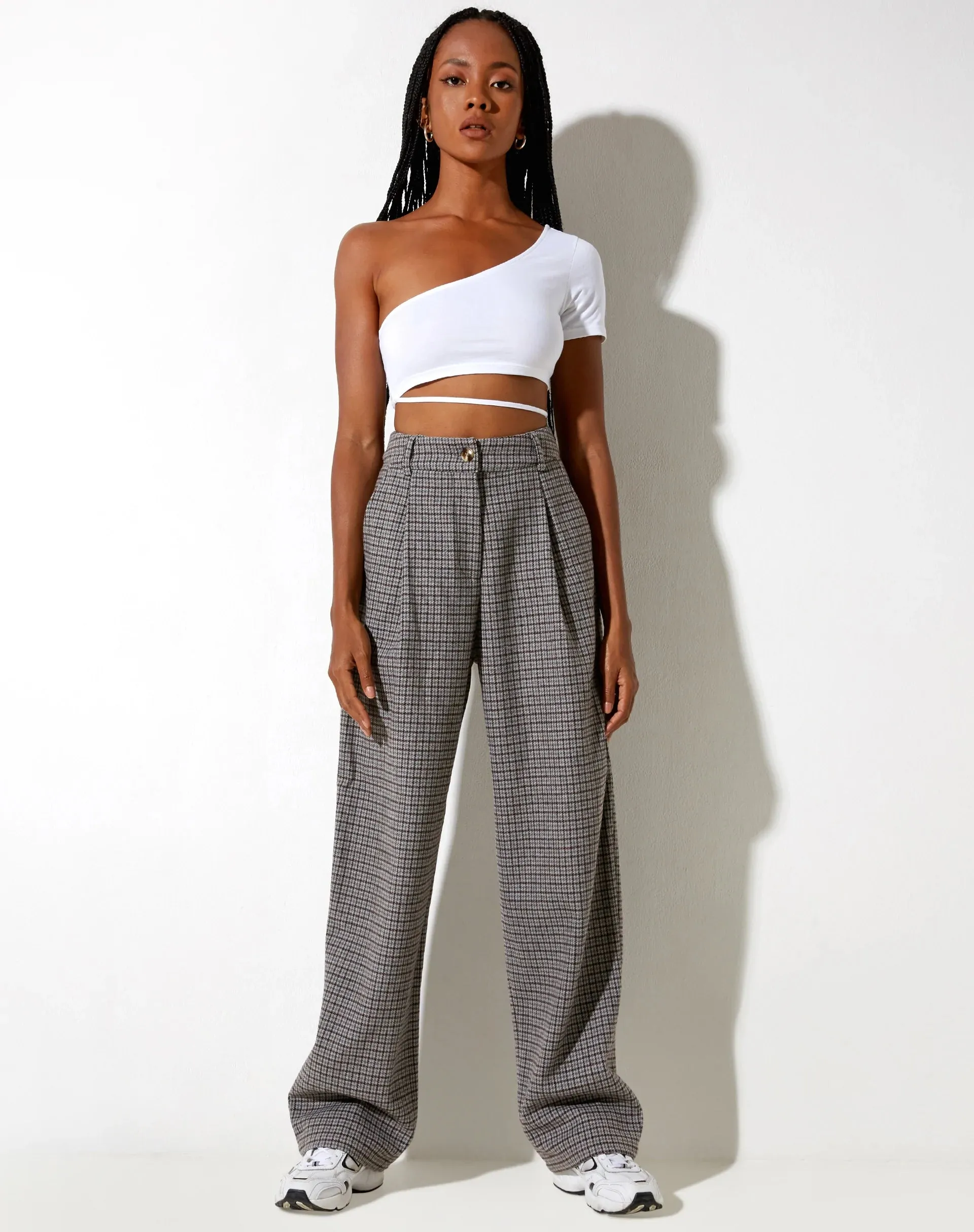 Sakila Trouser in Wool Grey and Black