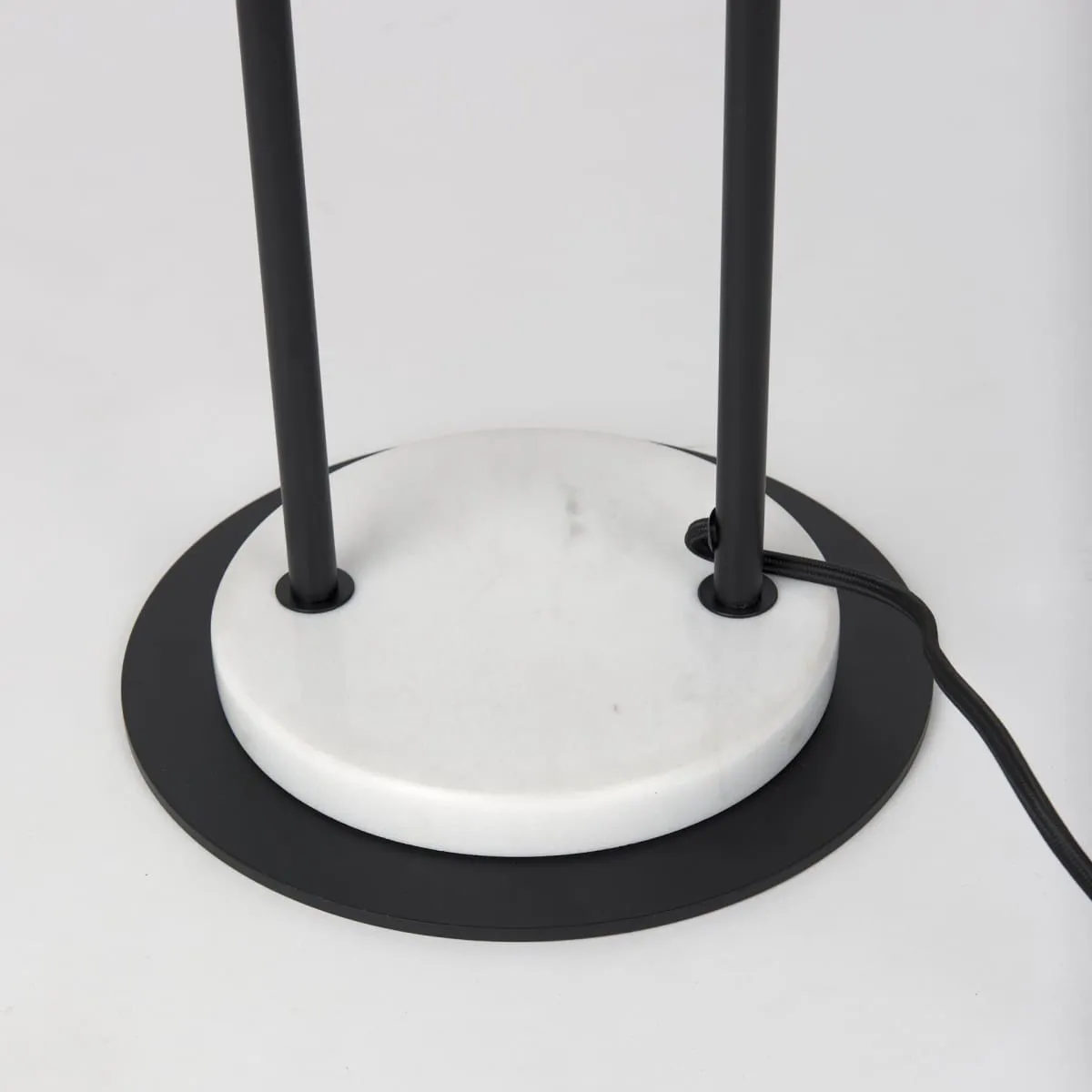 Sarah Floor Lamp Black Metal | White Shade