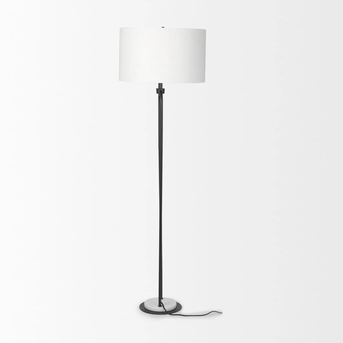 Sarah Floor Lamp Black Metal | White Shade