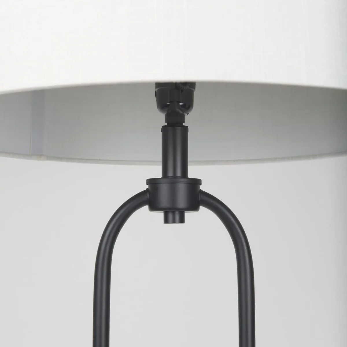 Sarah Floor Lamp Black Metal | White Shade