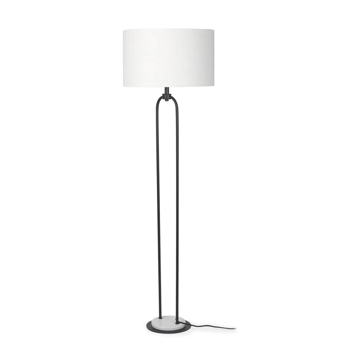 Sarah Floor Lamp Black Metal | White Shade