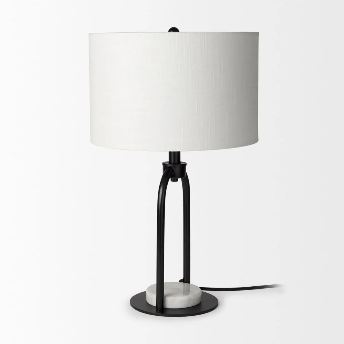 Sarah Table Lamp Black Metal | White Shade