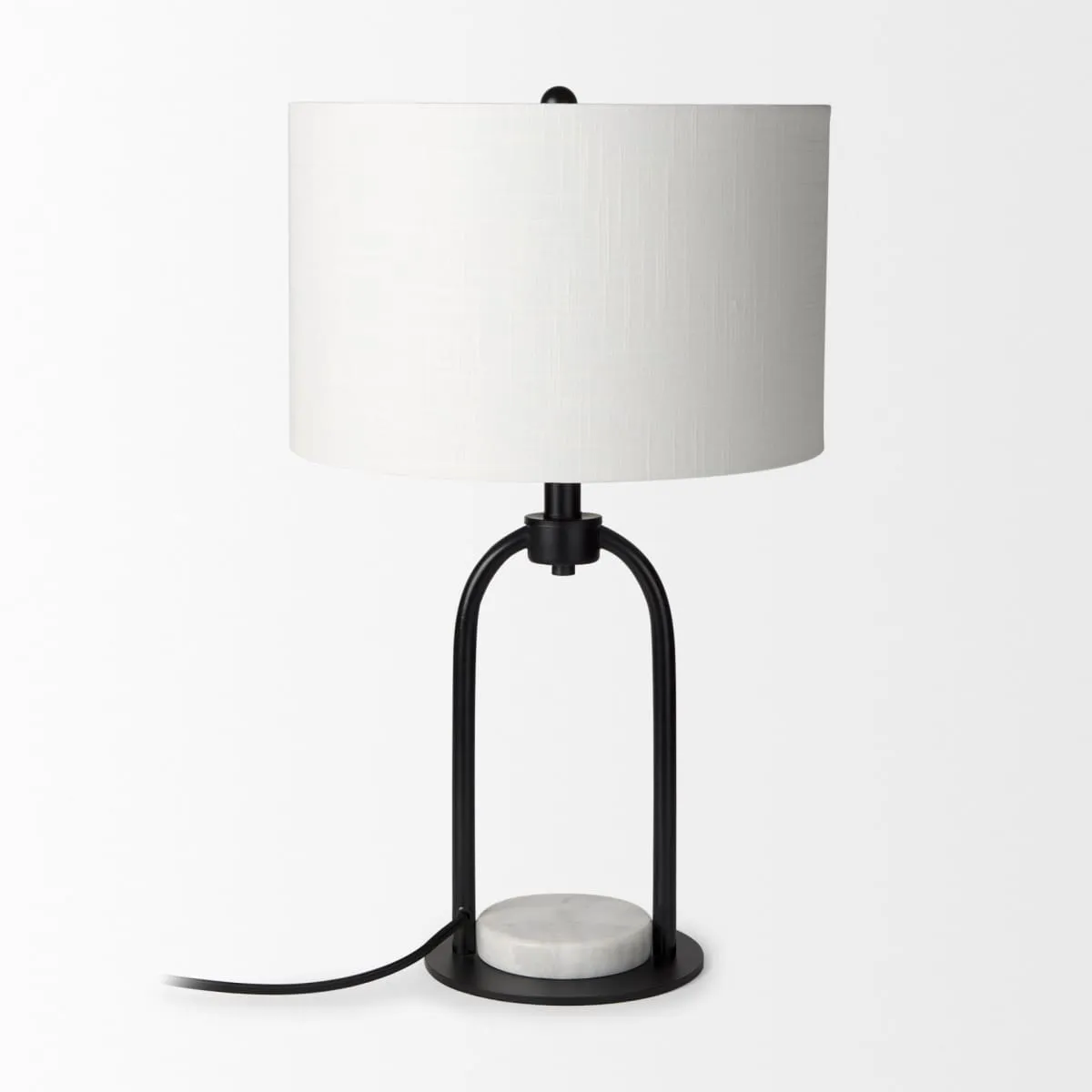 Sarah Table Lamp Black Metal | White Shade