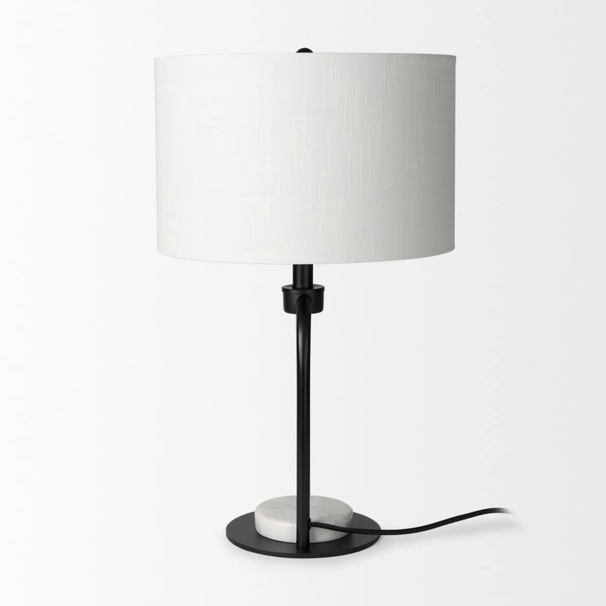 Sarah Table Lamp Black Metal | White Shade