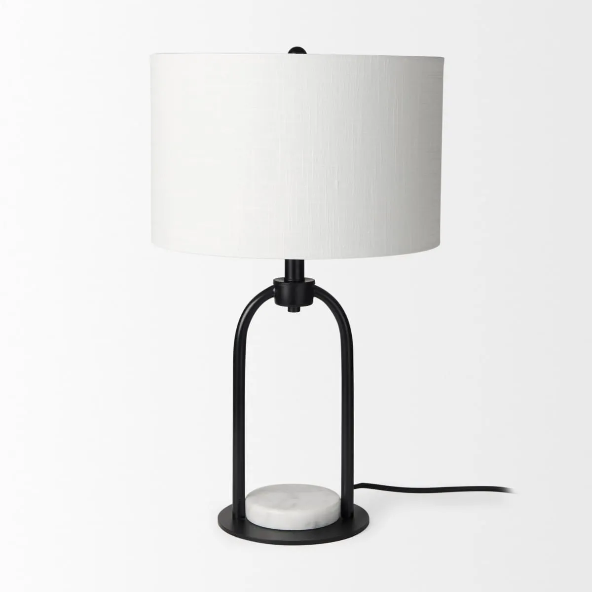 Sarah Table Lamp Black Metal | White Shade