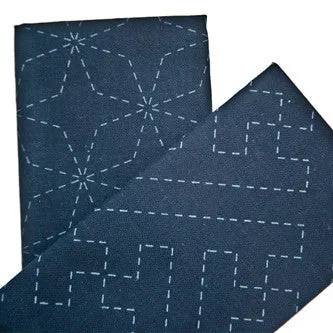 Sashiko Pre-printed Indigo Cotton Square