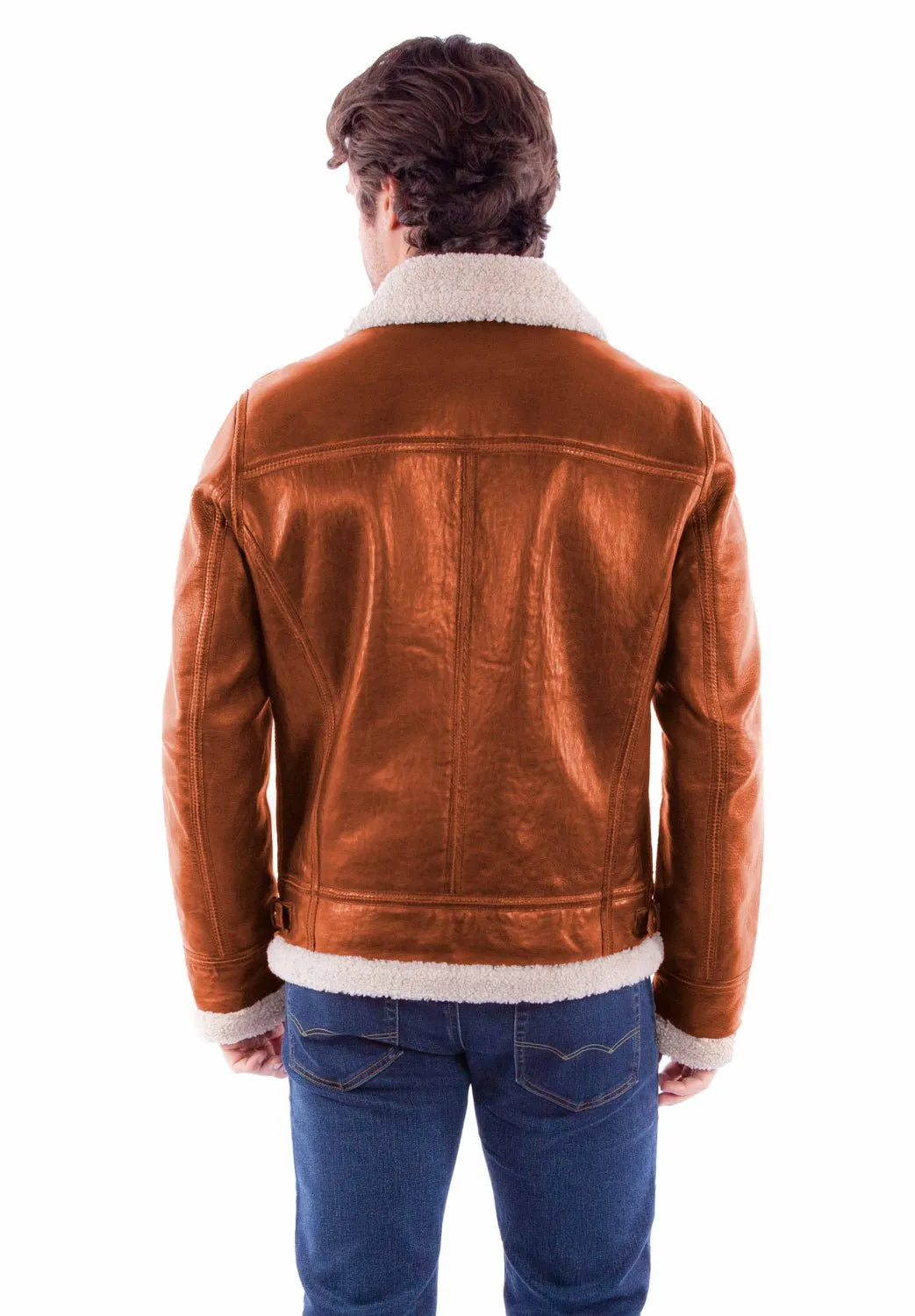 Scully Mens B3 Bomber Cognac Leather Leather Jacket