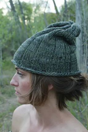 Slouchy Hat in Greens