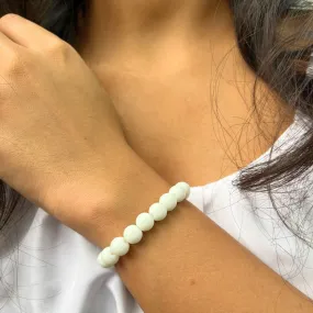 Snowy Matte Stone Bracelet For Women