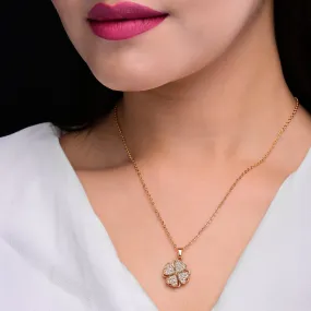 Spinning Diamond Heart Pendant Necklace For Women