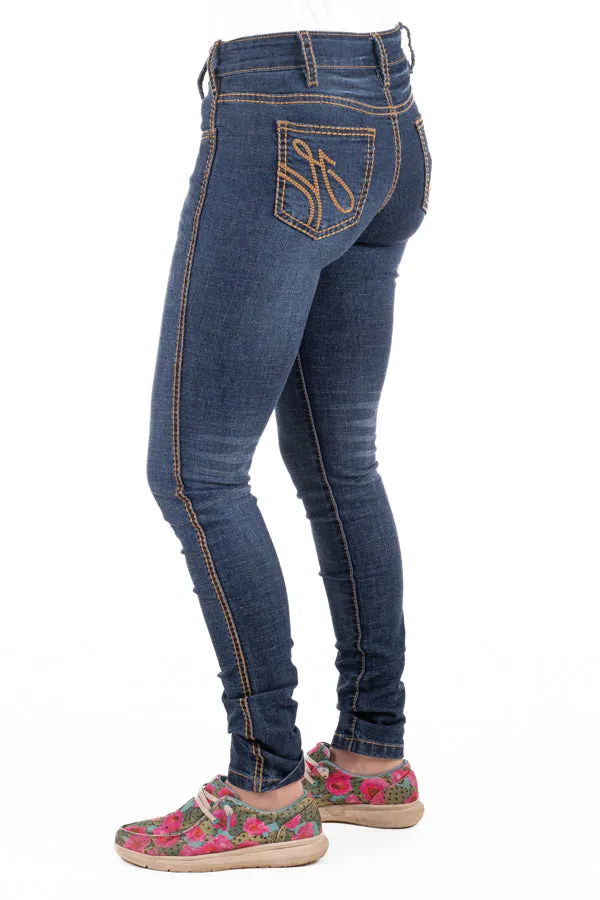 SR2204 Tan Stitch 'Palm Springs' Skinny Jeans