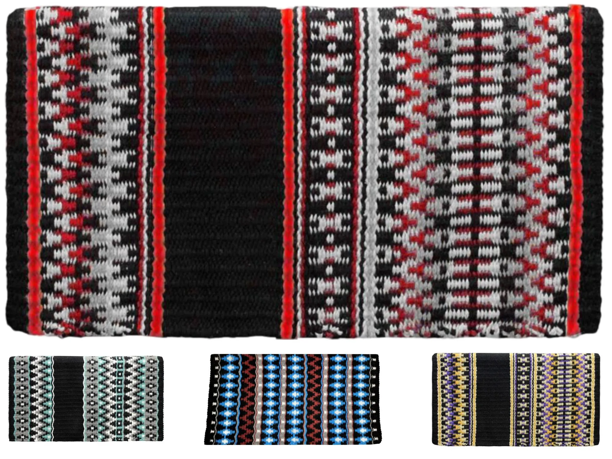 Tahoe Tack 34" x 38" Livia New Zealand Wool Western Show Saddle Blanket