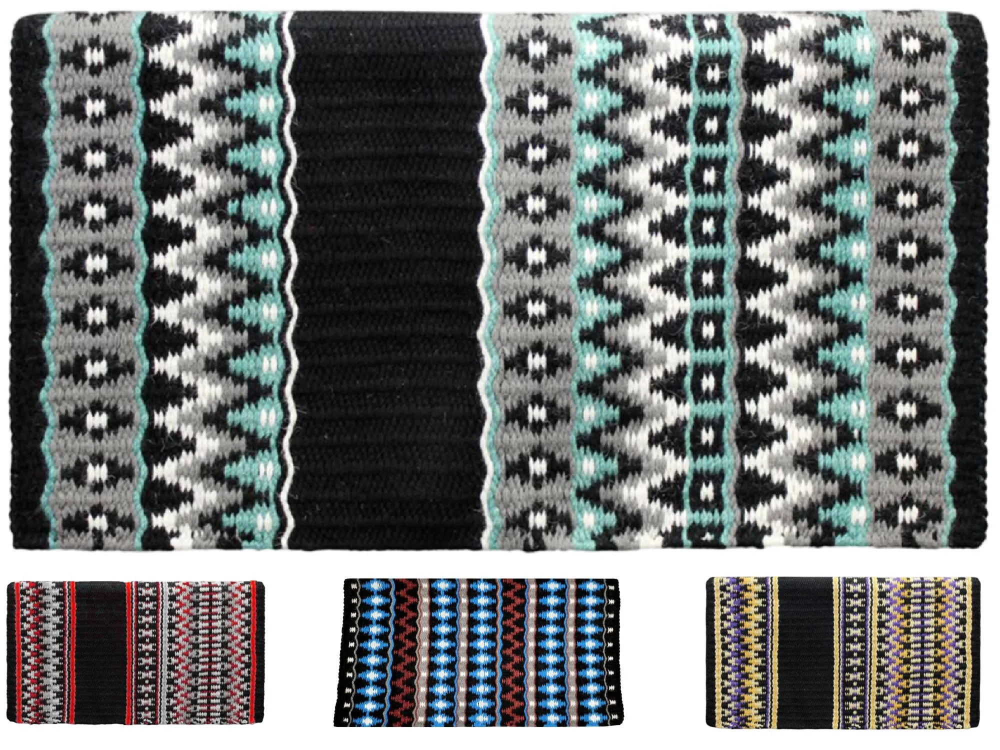 Tahoe Tack 34" x 38" Livia New Zealand Wool Western Show Saddle Blanket